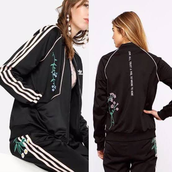 adidas アディダス オリジナルス レア 花柄刺繍 トラックジャージ