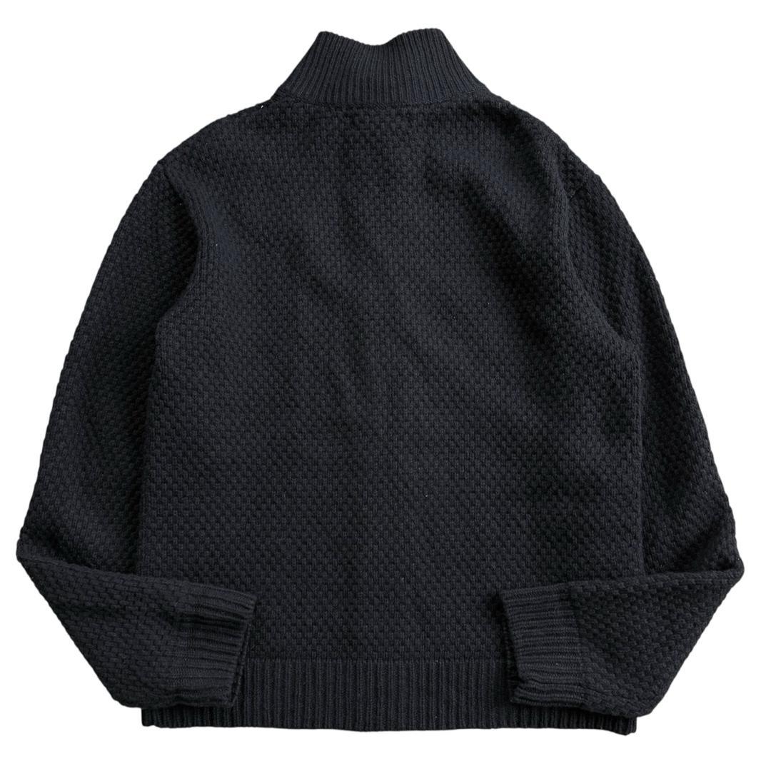 美品】フレッドペリー ドライバーズニット ジップ ブラック 大きめ