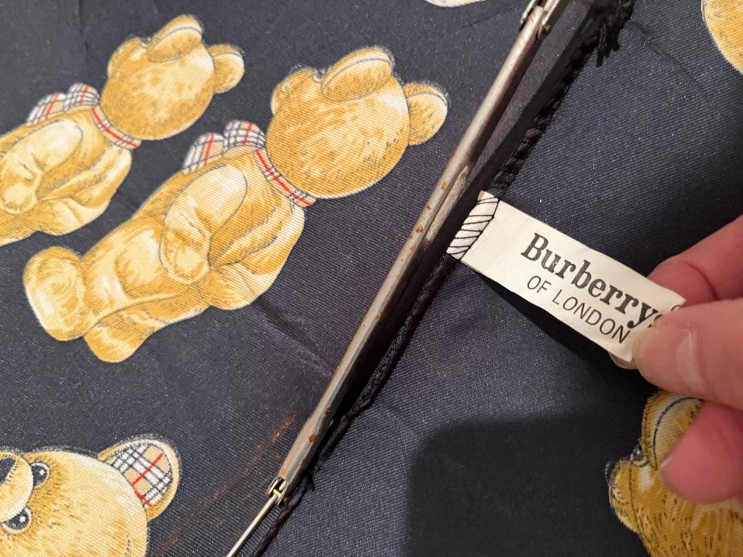 Burberrys クマ柄 折りたたみ傘 ブラック - メルカリ