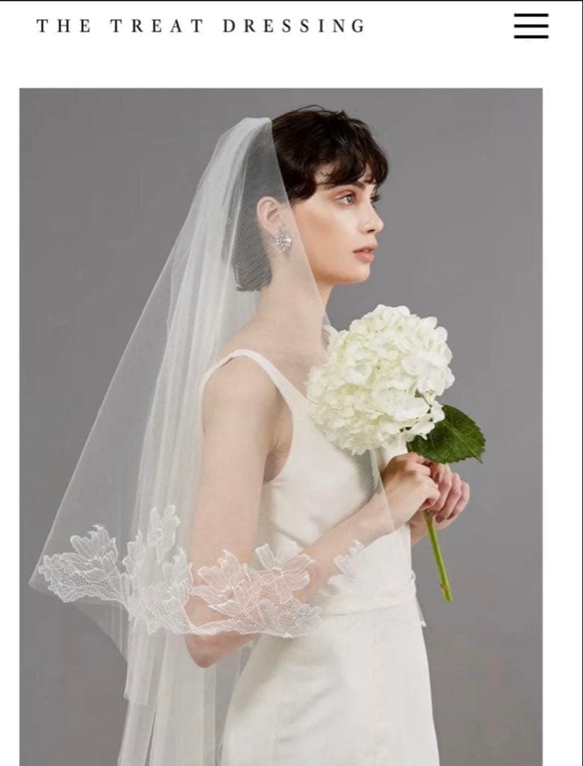 トリートドレッシング ウエディングベール ロング丈 コーム付き - メルカリ