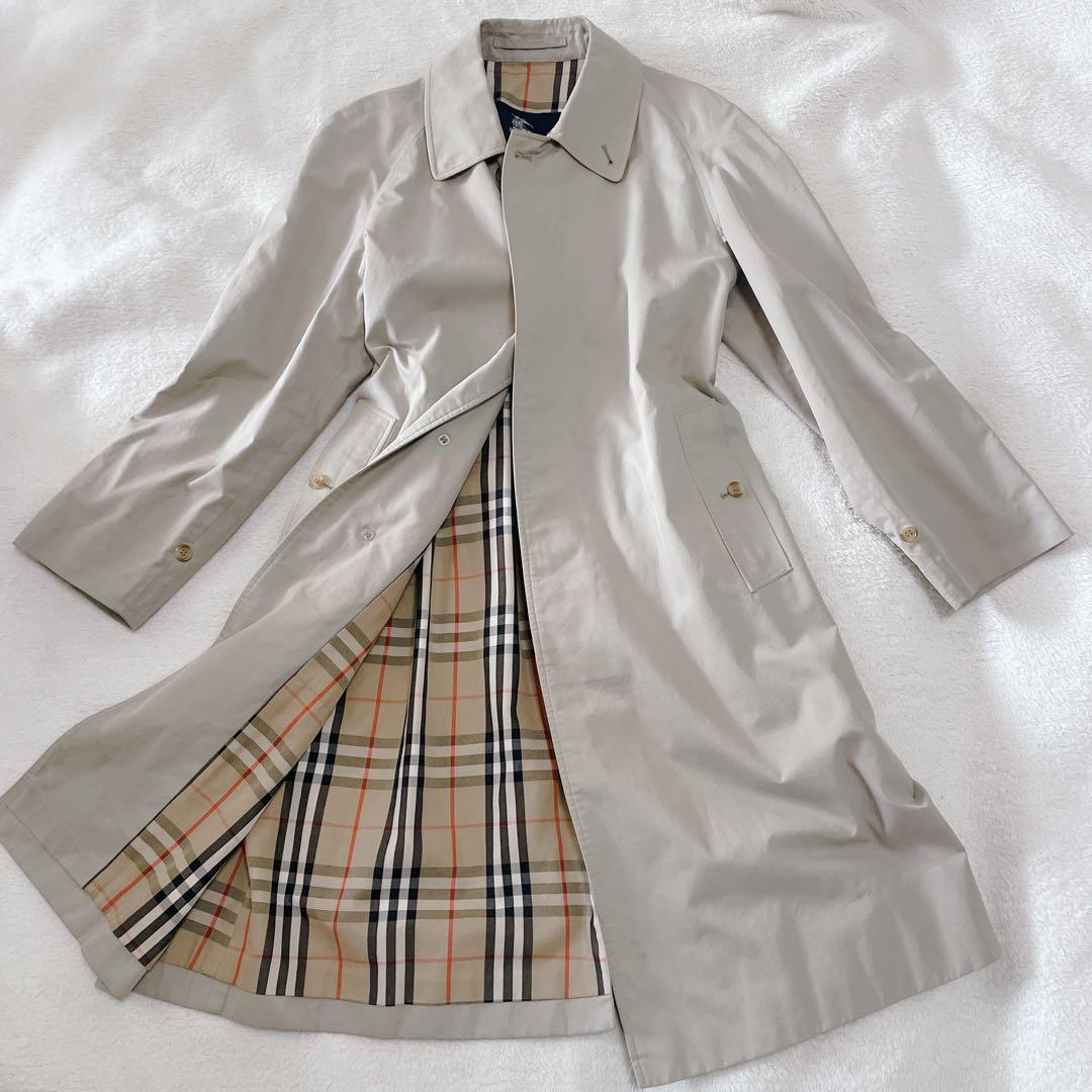 Burberry バーバーリー　ステンカラーコート　ノバチェック柄　ベージュ 中古・古着通販】Burberry's (バーバリー) ノヴァチェックステンカラー