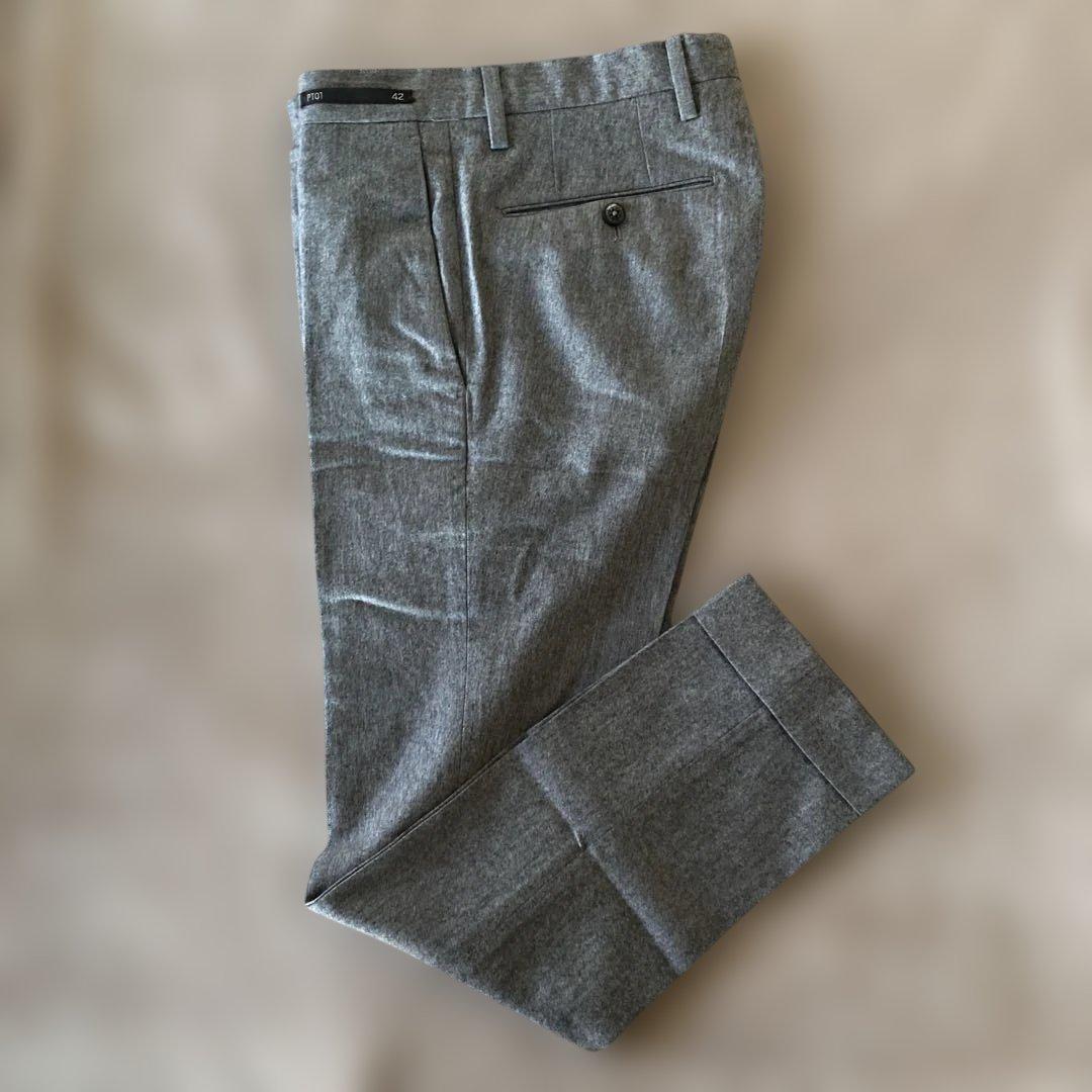 PT01 ウールスラックス グレー サイズ42 - メルカリ