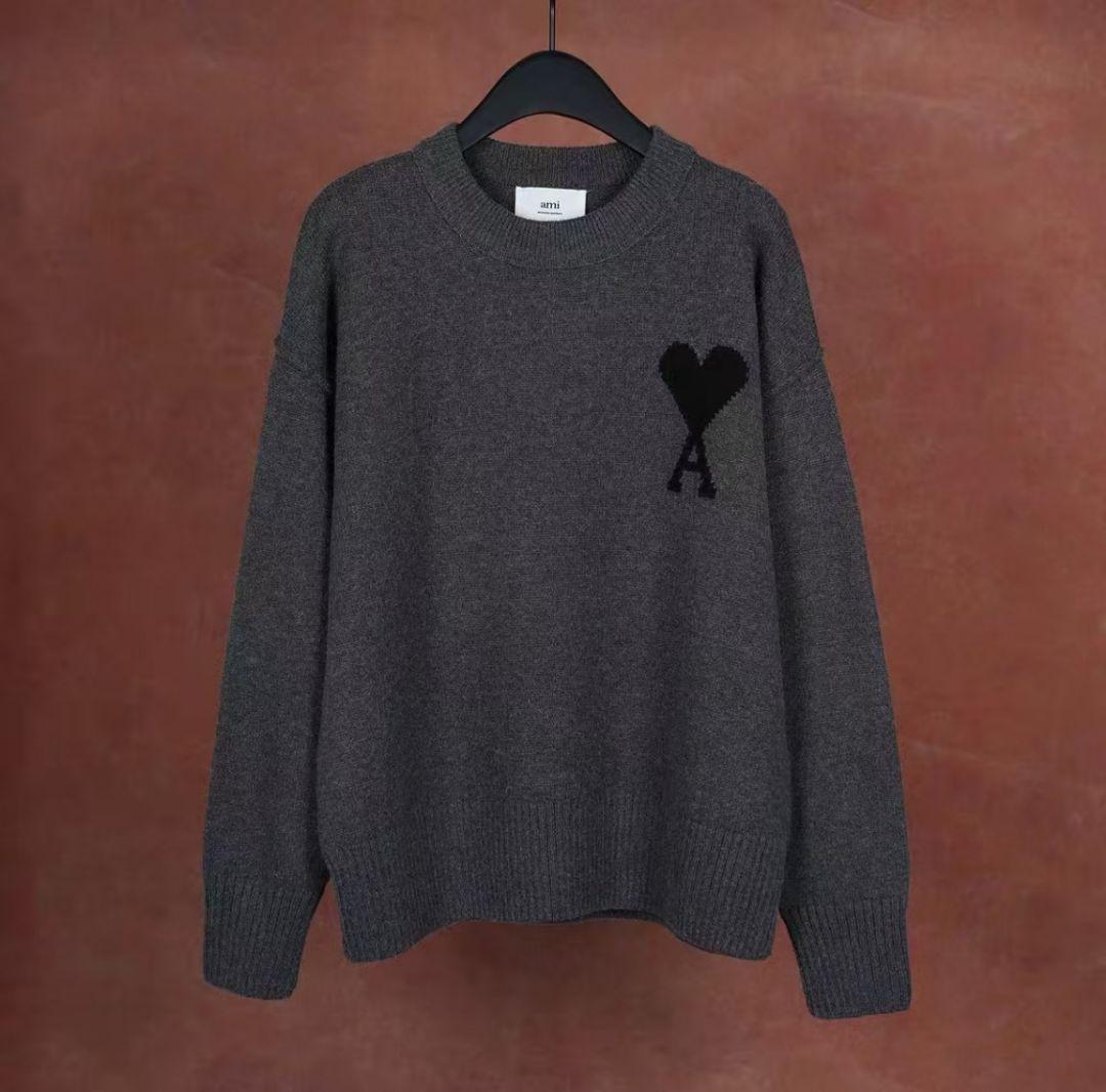 新品】AMI PARIS グレー クルーネックセーター - メルカリ