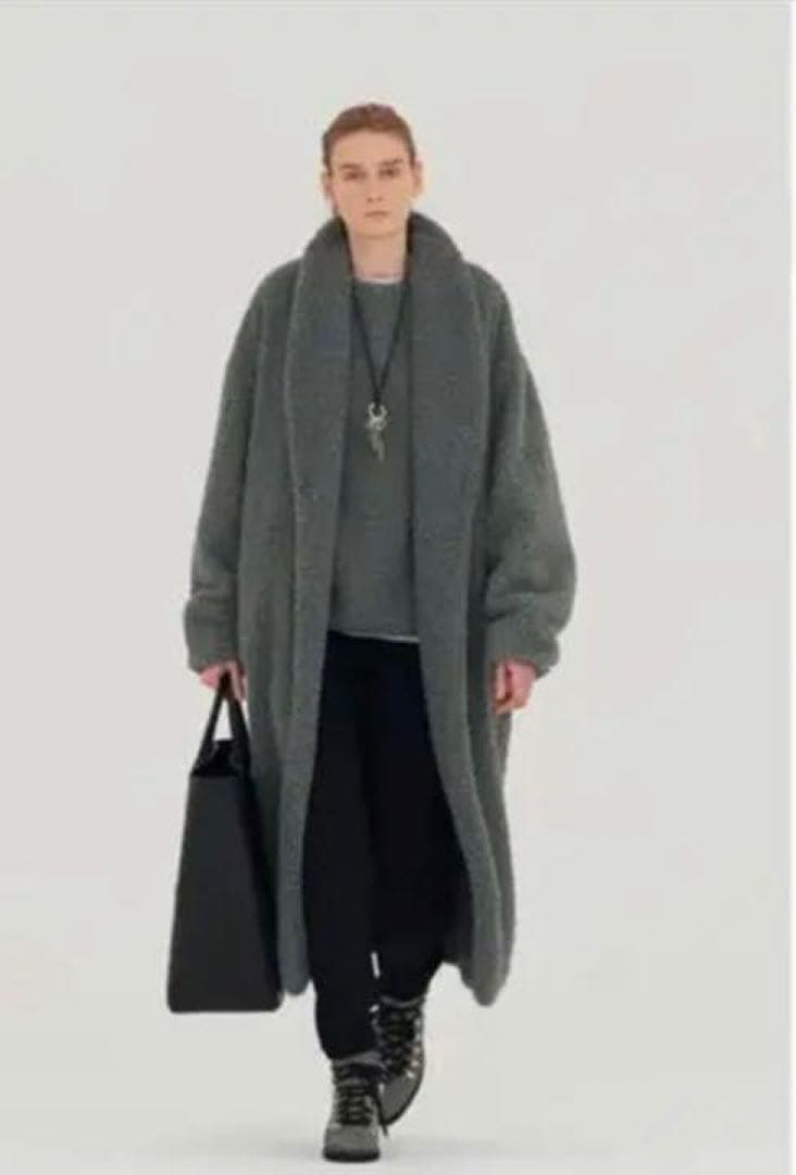 ハイクHYKE FAUX 最も安い SHEARING MEDICAL COATロングコート