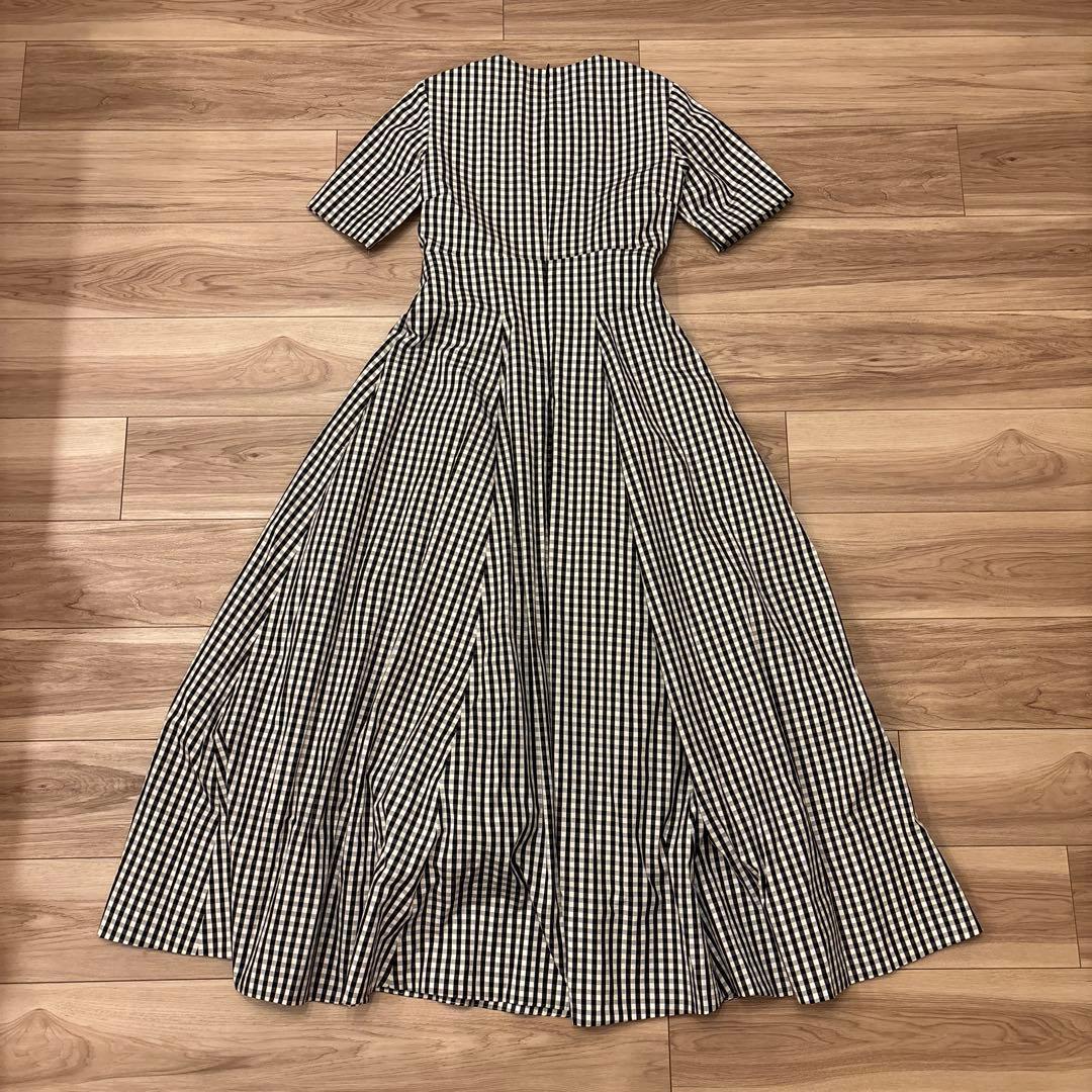 MADISONBLUE チェック柄 半袖ロングワンピース - メルカリ