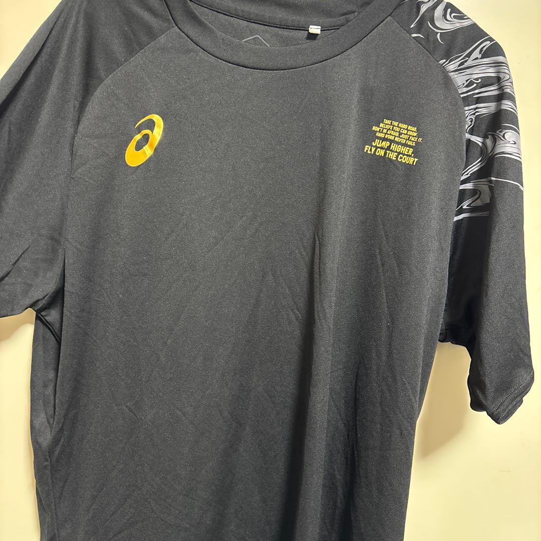 ASICS バレーボールシャツ 黒 日本代表 ASICS アシックス バレーボール男子日本代表チーム オーセンティック