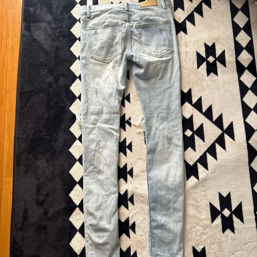 mnml ライトブルー スキニージーンズ28 - メルカリ