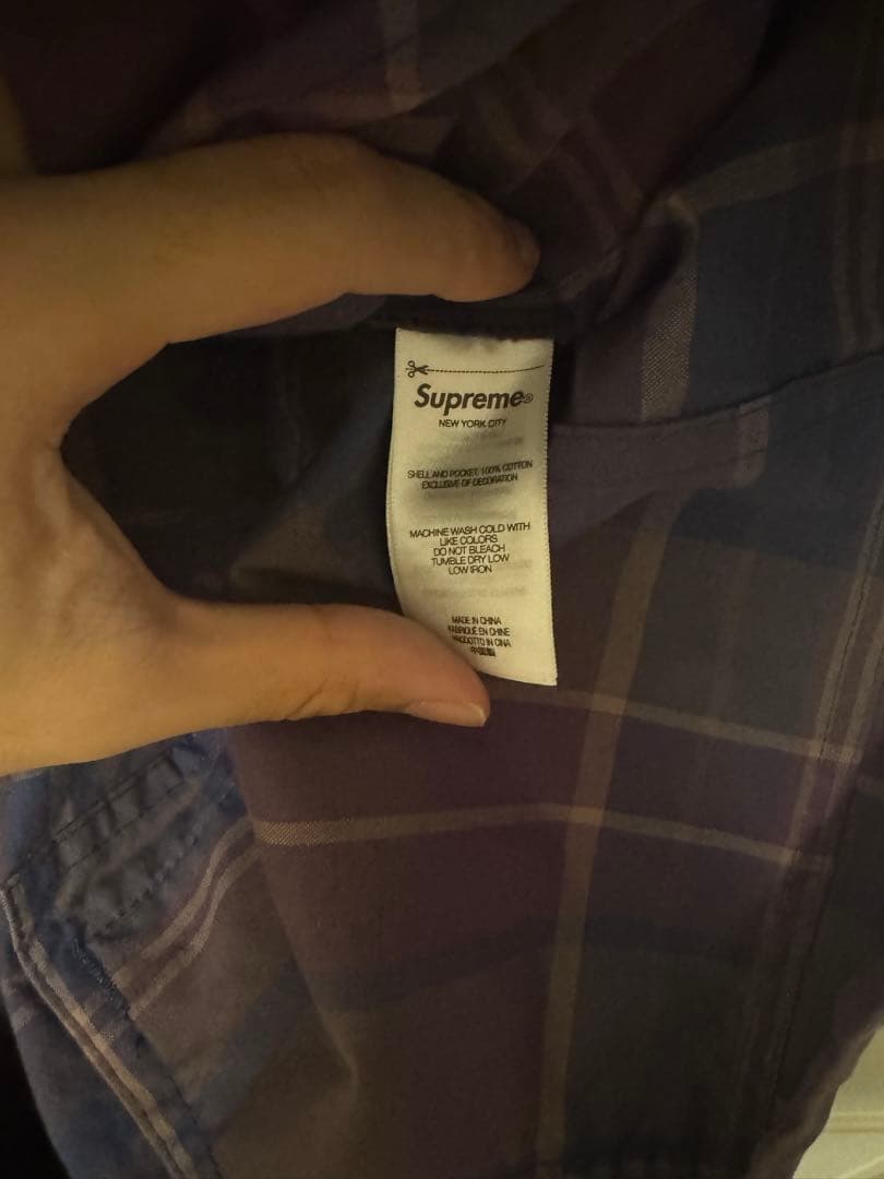 Supreme チェック柄 アノラックパーカー XL - メルカリ