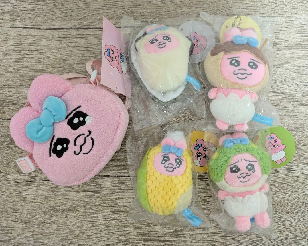 おぱんちゅうさぎ マスコット、ポシェット 5点セット SNSで大人気！『おぱんちゅうさぎ』からぬいぐるみポシェットが