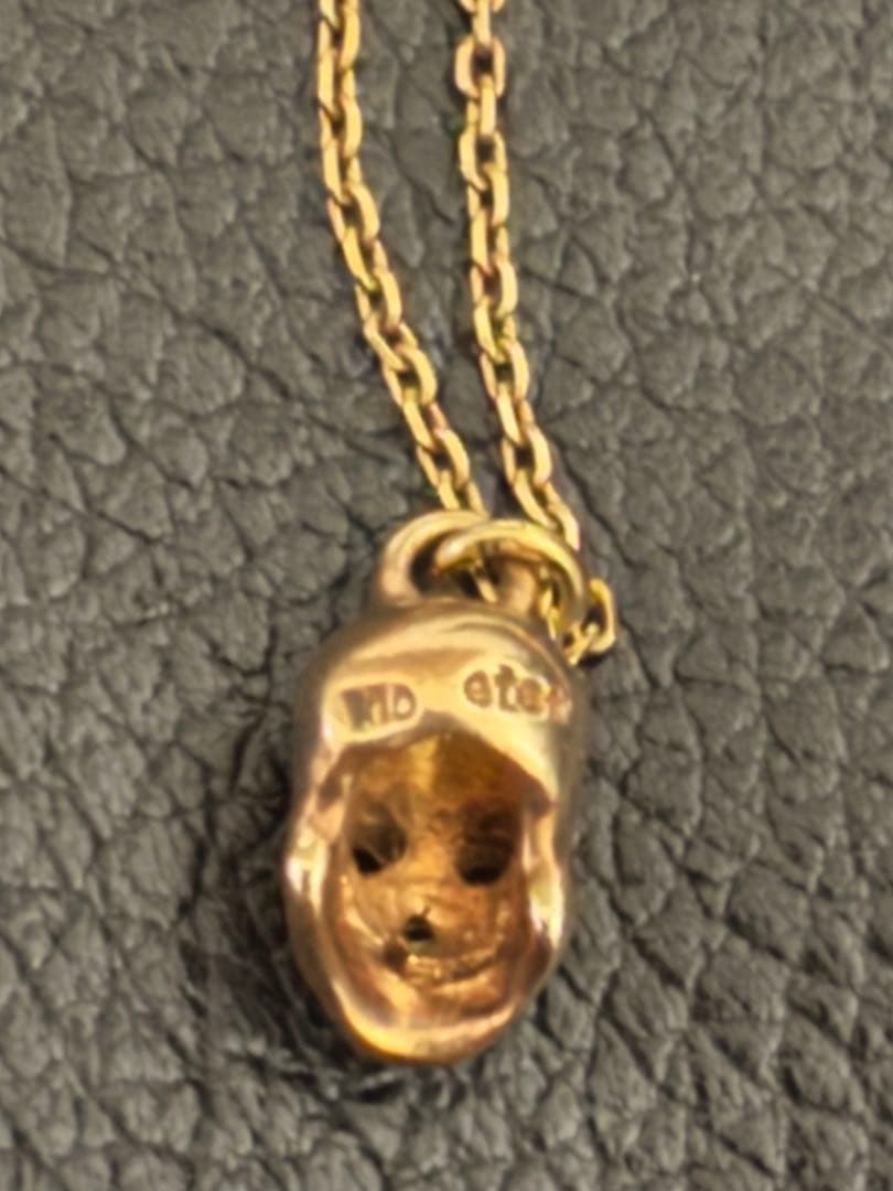 ete K10 スカルチャーム ネックレス 10金 - メルカリ