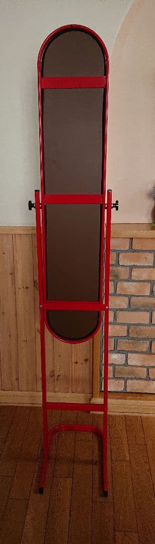 a*4様 80s アイアンフレーム スタンドミラー 姿見レトロポップ 昭和