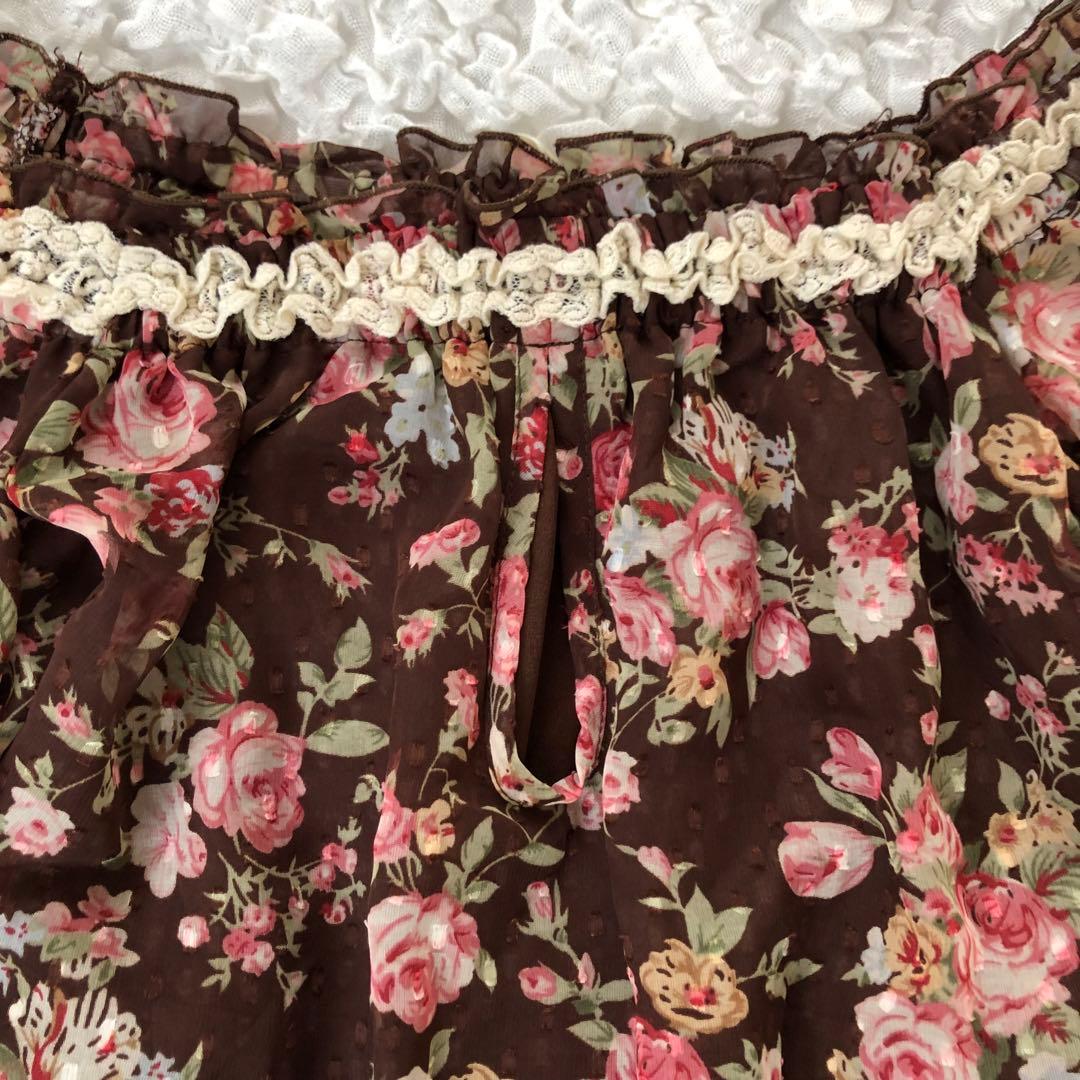 LIZLISA 希少 ワンピ風 コンビネゾン 花柄 スカパン 平成レトロ