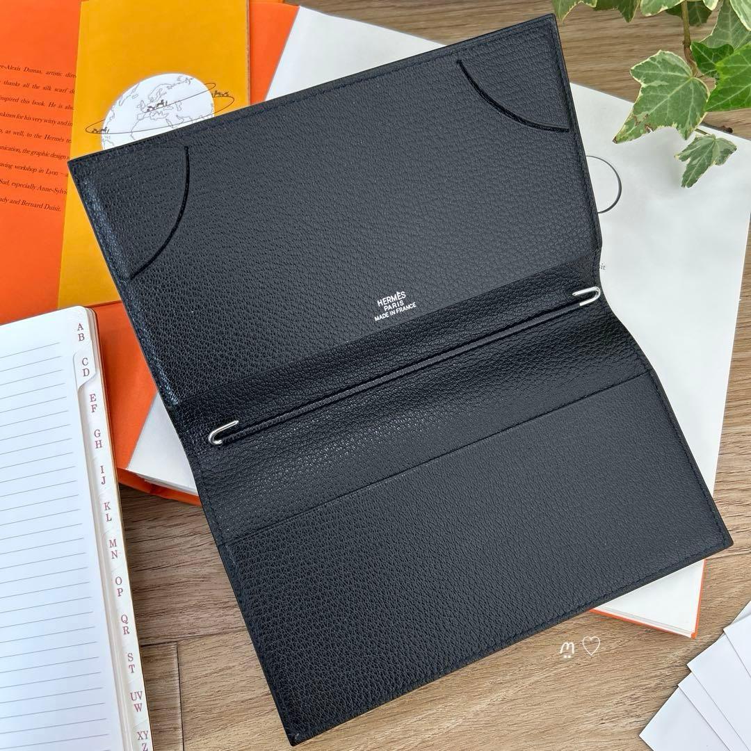 HERMES エルメス アジェンダヴィジョン 手帳カバー ブラック黒ノワール