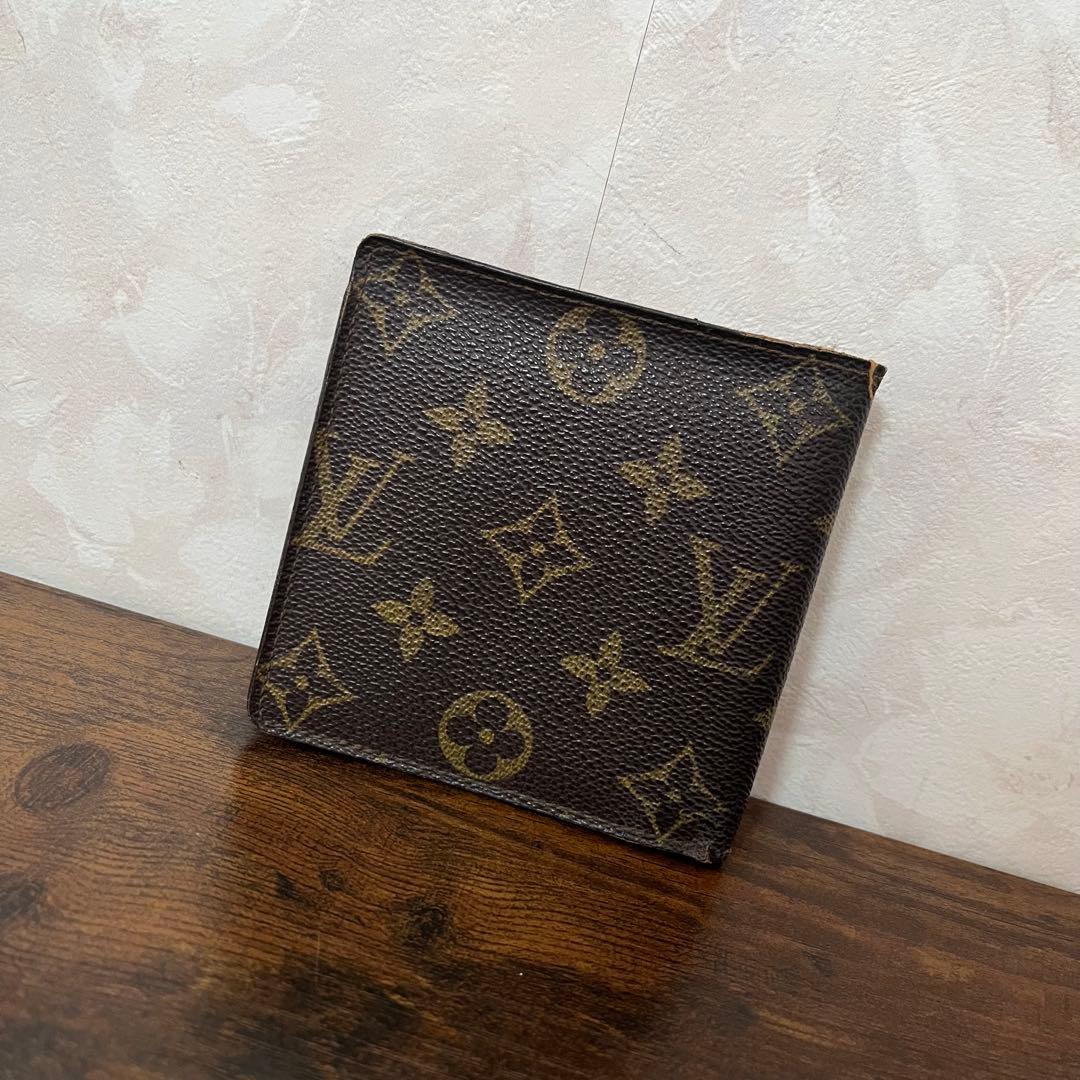 Louis Vuitton ルイヴィトン モノグラム 二つ折り財布 ミニ財布 - メルカリ
