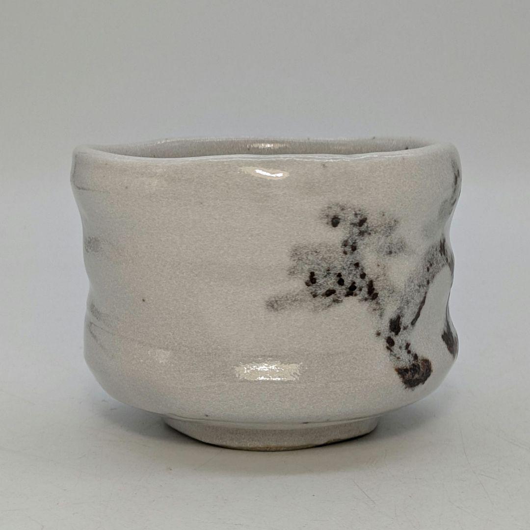 岡部峰夫 志野茶碗 共箱合布 志野焼 美濃焼 抹茶碗 抹茶茶碗 茶道具