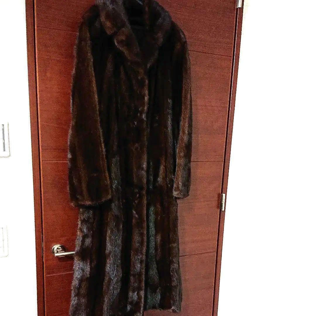 高級ミンク毛皮ロングコート - メルカリ