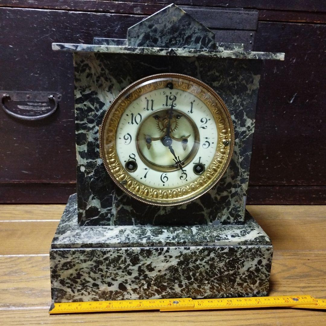 アンソニア置時計　USA製　大理石　アンティーク アンソニア置時計 USA製 大理石 アンティーク - メルカリ
