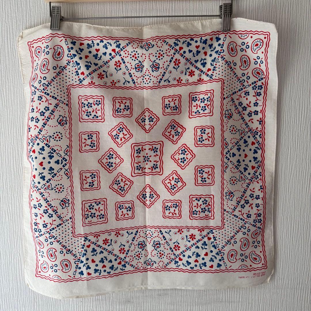 希少 70s クッキー トリコカラー ヴィンテージバンダナ - メルカリ