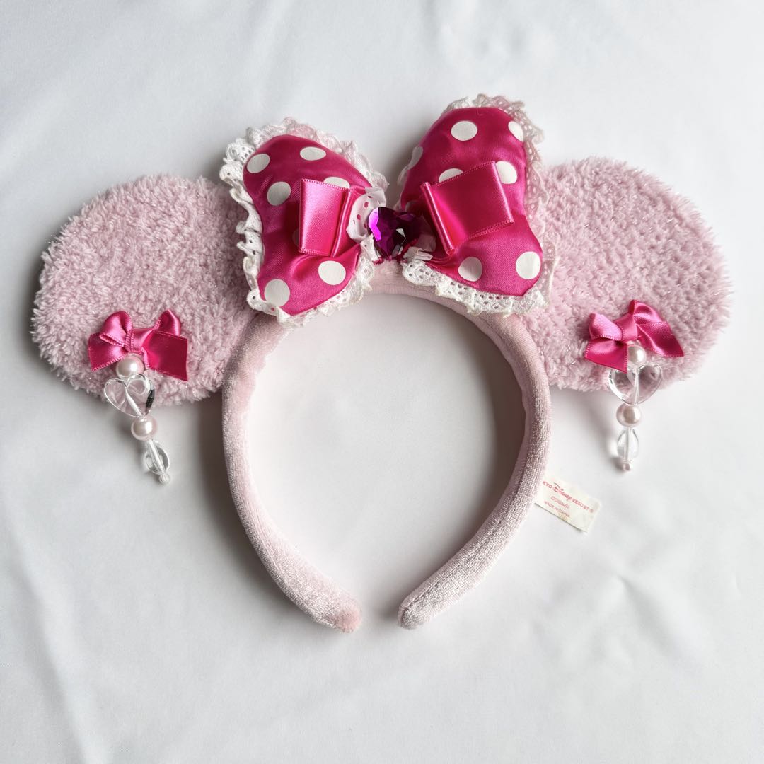 ディズニー カチューシャ イヤリング ピンク ミニー - メルカリ