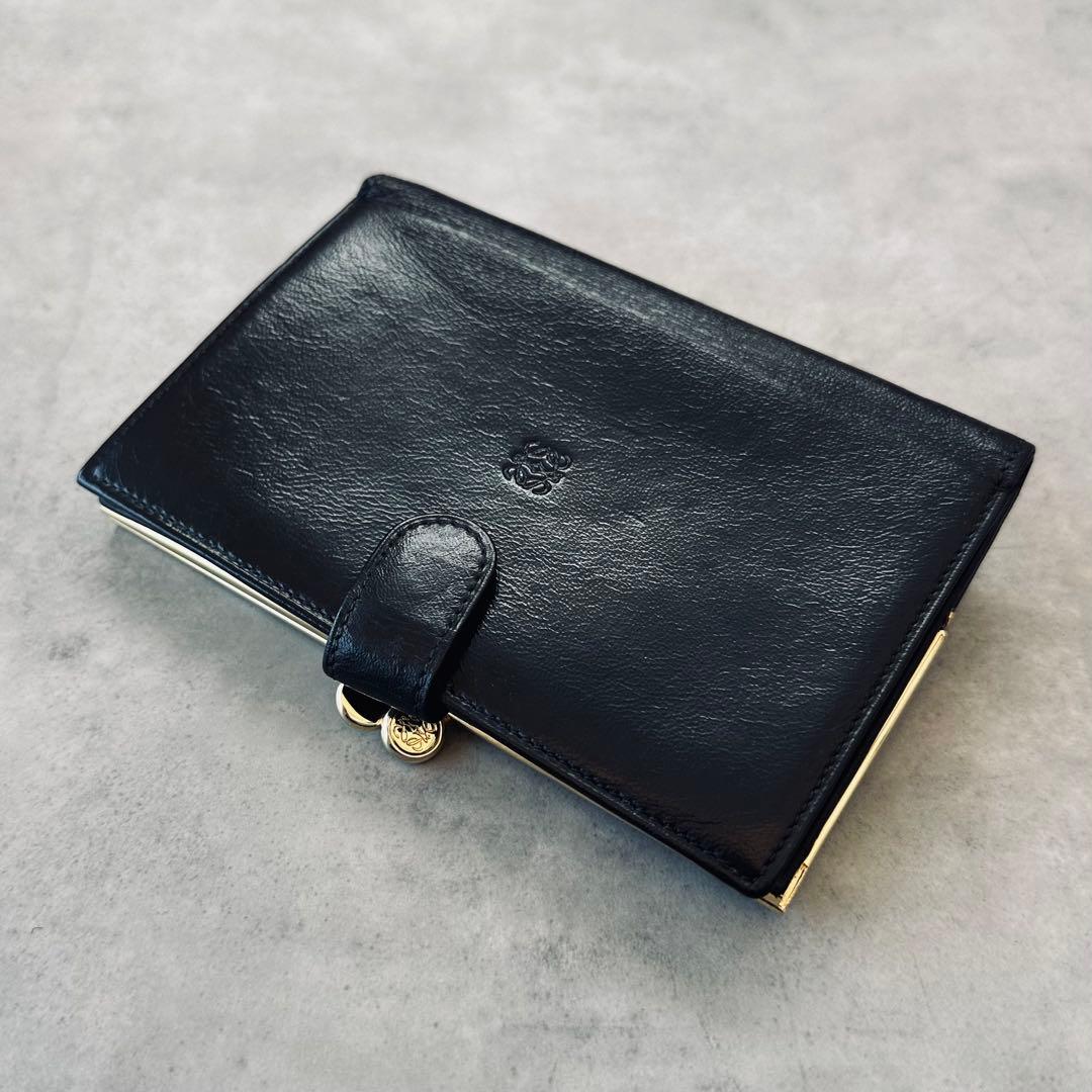 小物 LOEWE Anagram Gamaguchi Bifold Wallet Loewe Men's Anagram Bifold Leather Wallet - Bergdorf Goodman