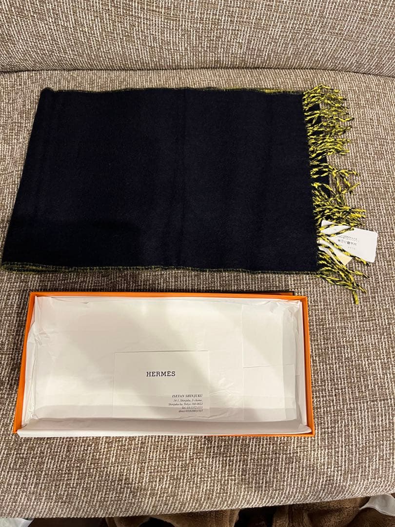 チップ　エルメス　レクトヴェルソ　カシミヤ　マフラー　レアカラー カシミヤマフラー 《レクトヴェルソ・マイヨン・コロレ》 - マロン