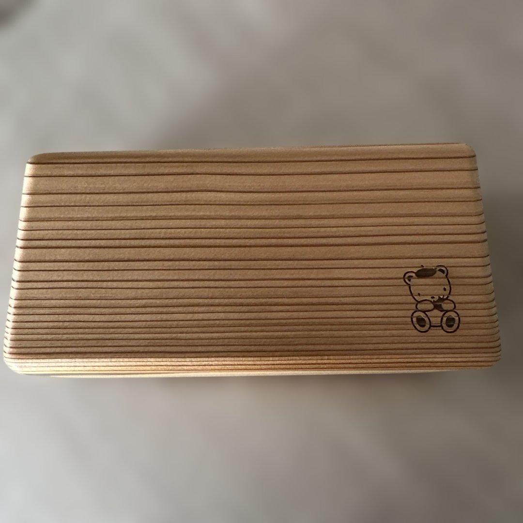 ❣️希少❣️新品・未使用❣️familiar 木製弁当箱 バンド付き 2種類の