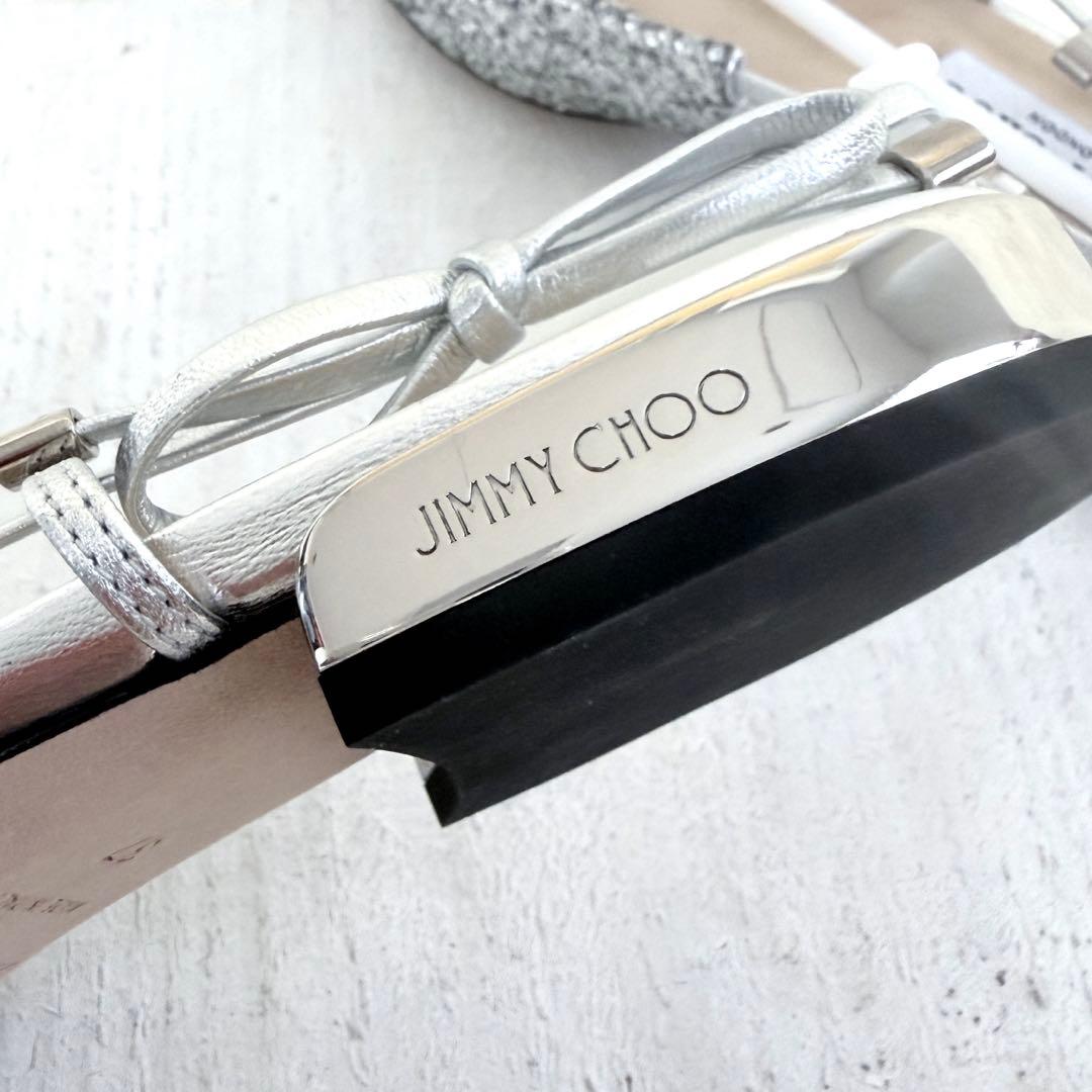 新品未使用 JIMMY CHOO シルバー グリッターパンプス 37 - メルカリ