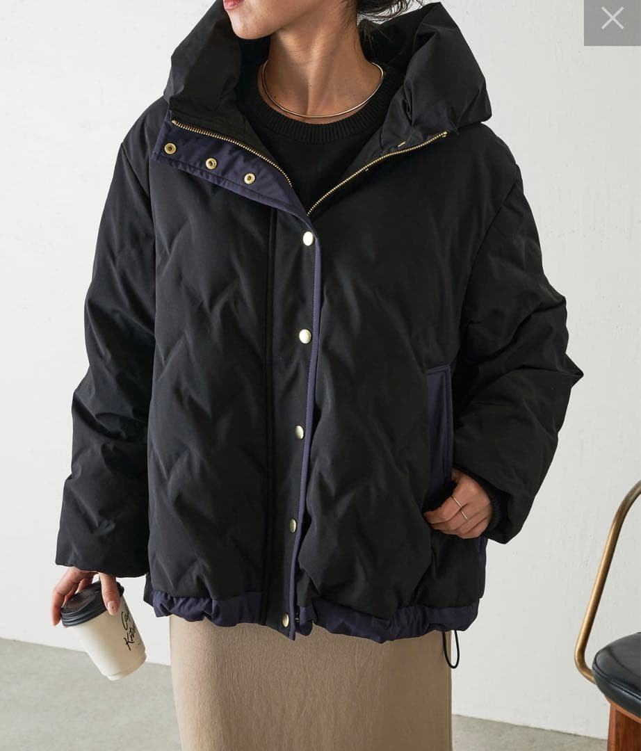 Jena espace merveilleux 配色テントラインダウンジャケット - メルカリ