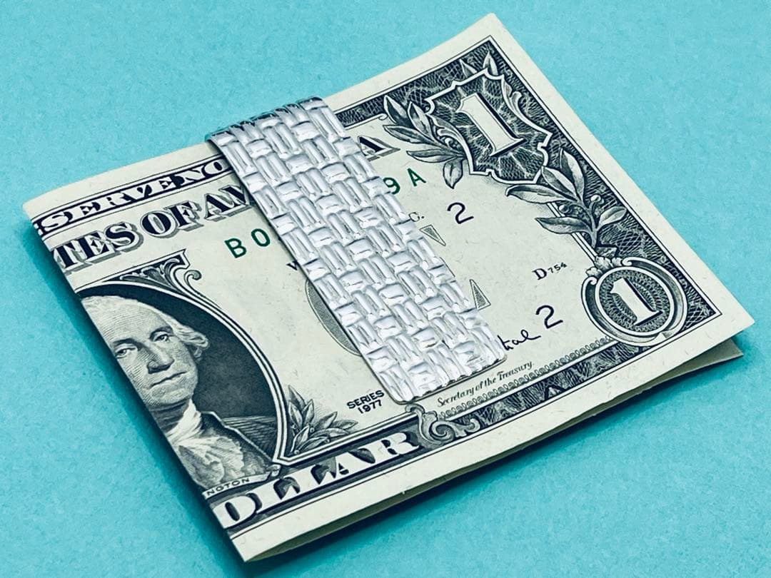 h891 希少　美品　ティファニー　メーカーズ　クロコ　マネークリップ　925 Tiffany & Co. - Tiffany クロコ型押し マネー クリップ希少美品の通販