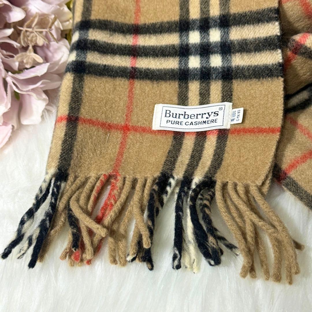 カシミヤ100% 美品 バーバリーズ ストール マフラー ノバチェック