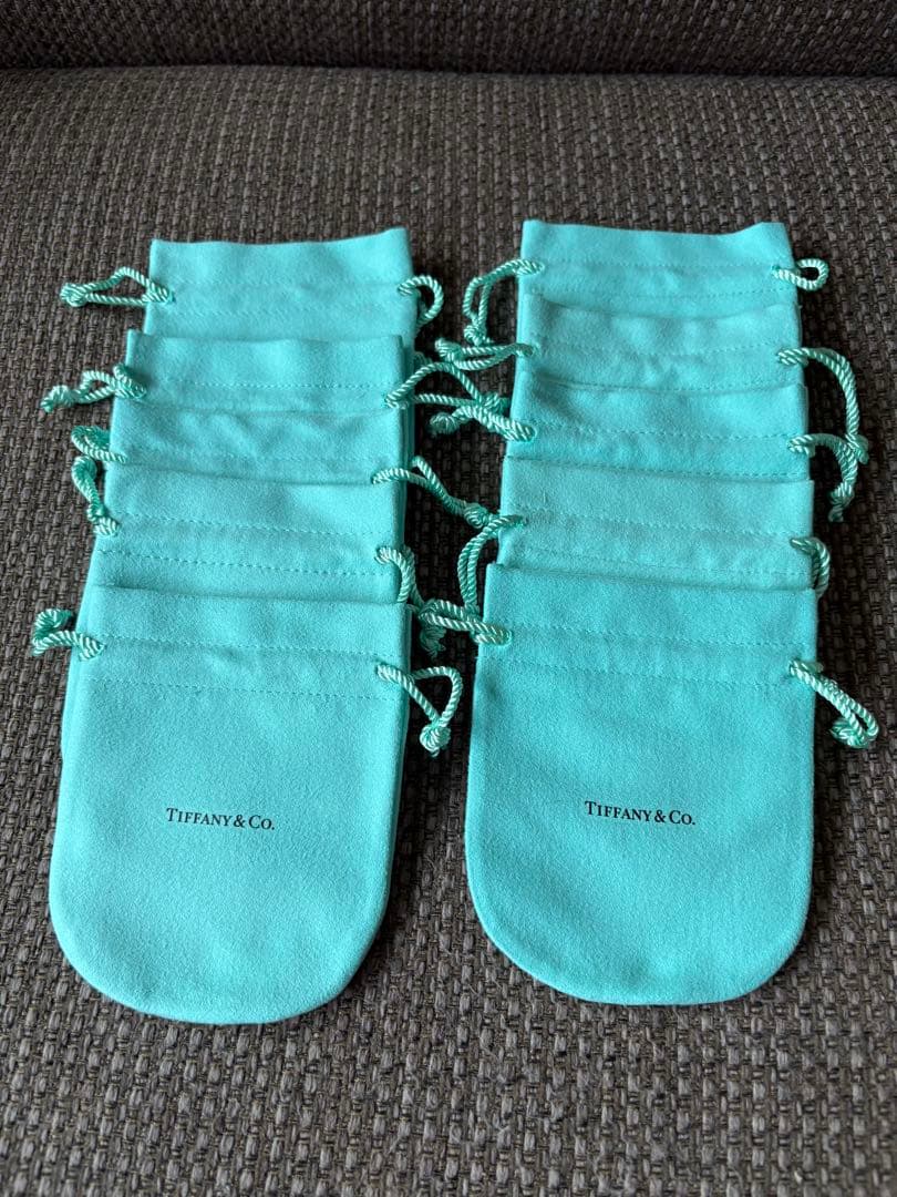 正規品 美品ティファニー巾着10枚セット （大サイズ9x11cm）