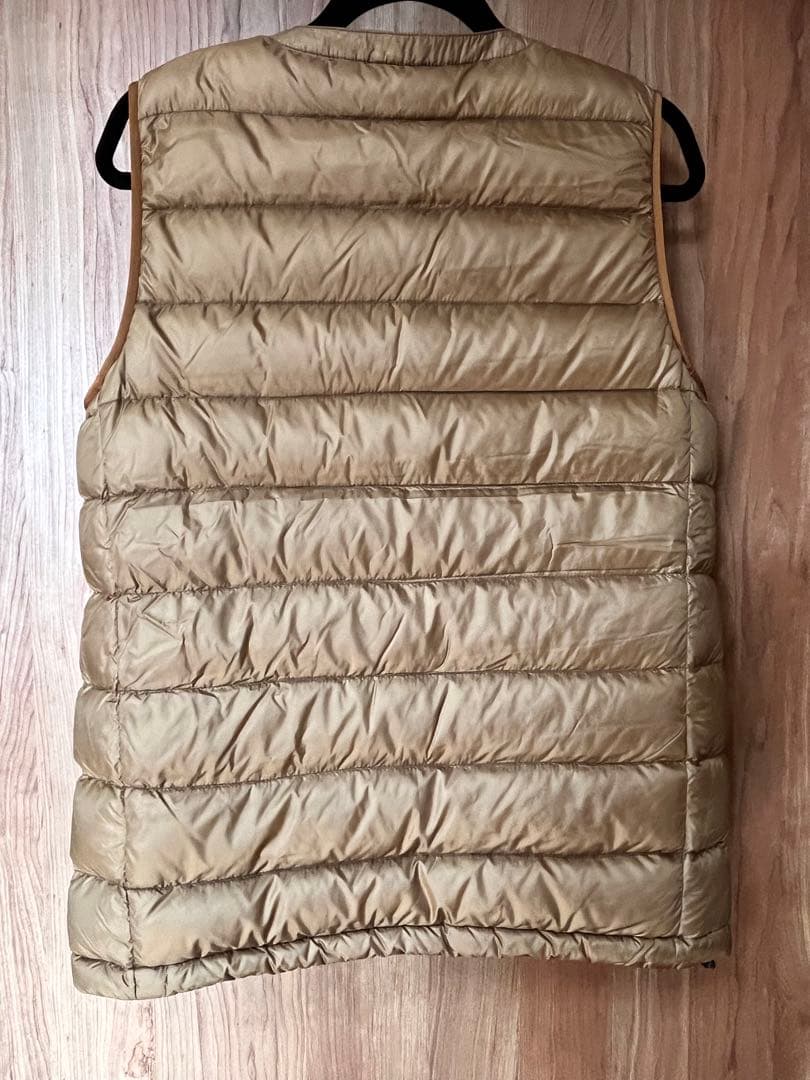 値引き】NANGA WHITE LABELベージュ ダウンベスト 日本製 - メルカリ