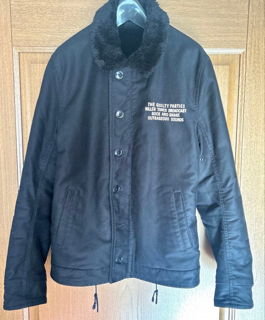 ワコマリア　ブラックミリタリージャケット ボア　ブラック 中古・古着通販】WACKO MARIA (ワコマリア) N-1ジャケット ブラック