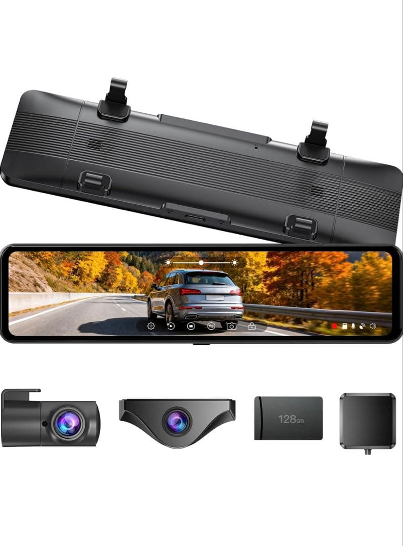 ドライブレコーダー ミラー型 前4K+後2.5K&フロントカメラ分離式&ズーム フロントカメラ4K+リアカメラ2.5K再進化 ドライブレコーダー ミラー型