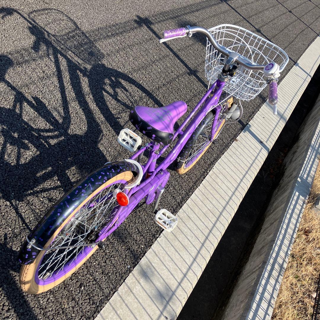 子供用自転車 紫色 前部バスケット付きジェニー - メルカリ