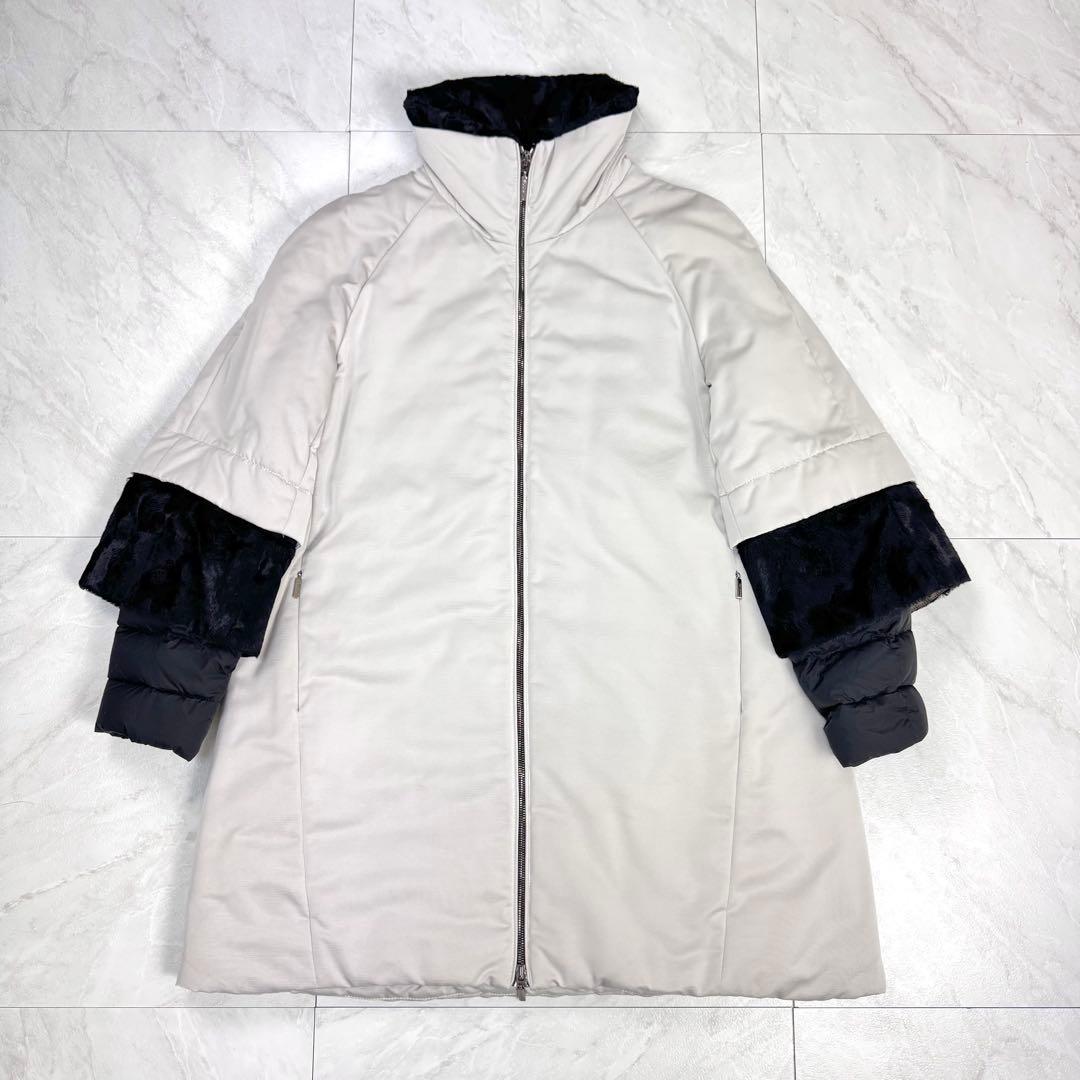 カリメロ様 MOORER ムーレー 3way 袖着脱可 ファーダウンコート 42