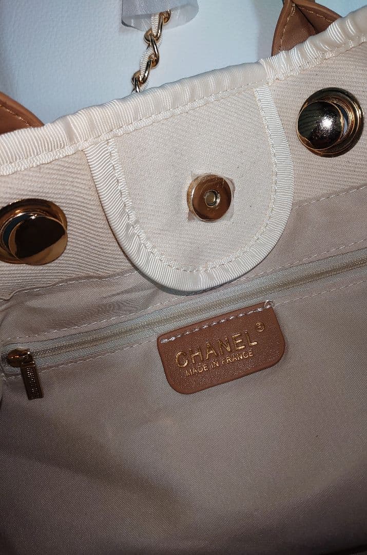 CHANEL ノベルティ パール装飾 トートバッグ アイボリー系 - メルカリ