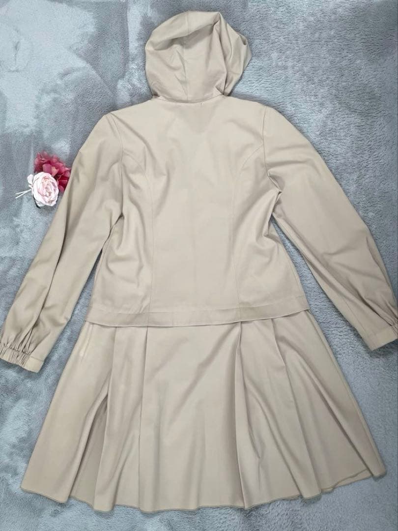 FOXEY 】フォクシー レイニーコート フード付き ベージュ サイズ42