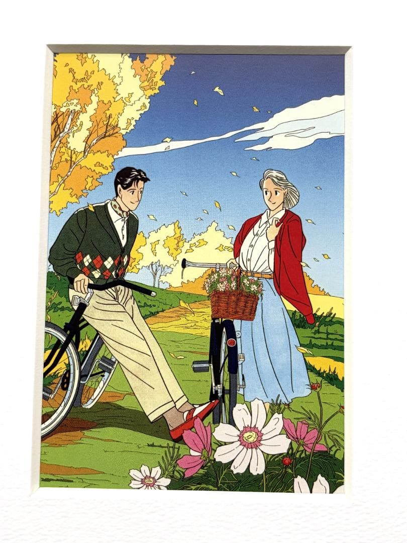 わたせせいぞう『風立ちぬ コスモス』 B5サイズ 額入り 印刷物 額装品