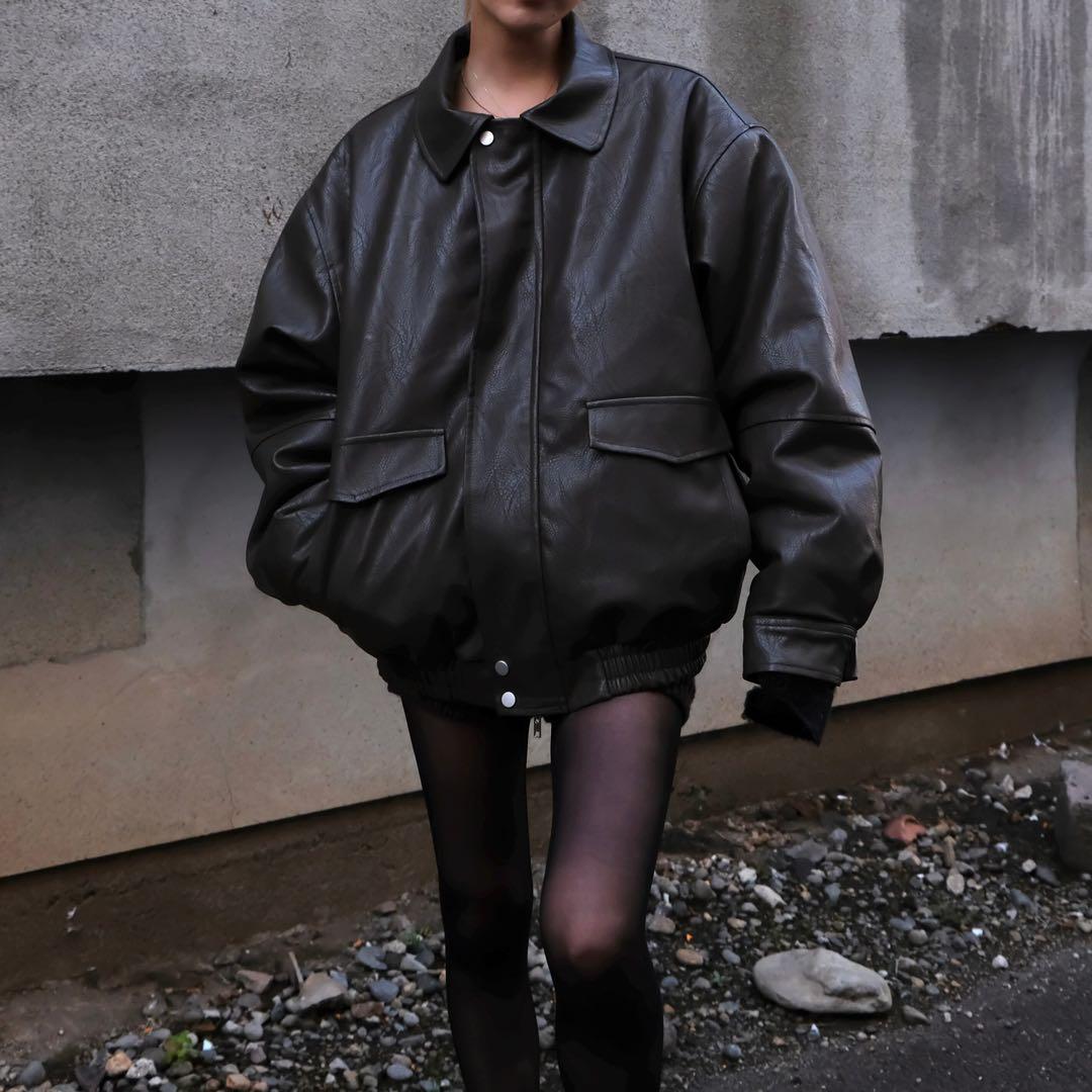 felim LEATHER BOA JACKET / D.BRN - メルカリ