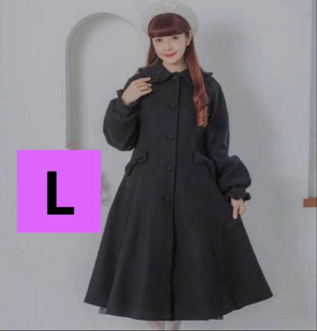 新品・Lサイズ】しまむら 青木美沙子 ロングコート（ブラック）黒