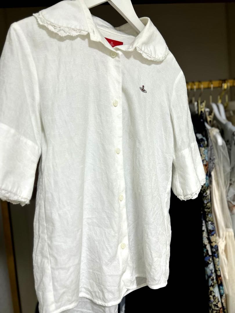 ヴィヴィアンウエストウッド red label レース オーブ柄 ブラウス