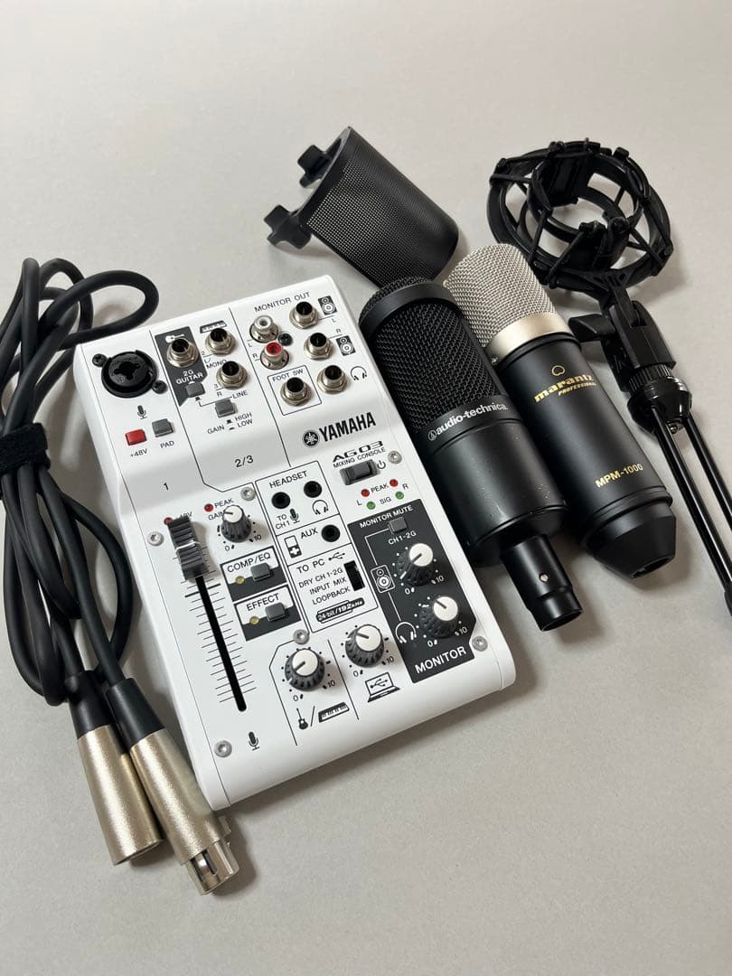 宅録・配信フルセット）YAMAHA AG03 + AT2035 + α 即使用可 - メルカリ