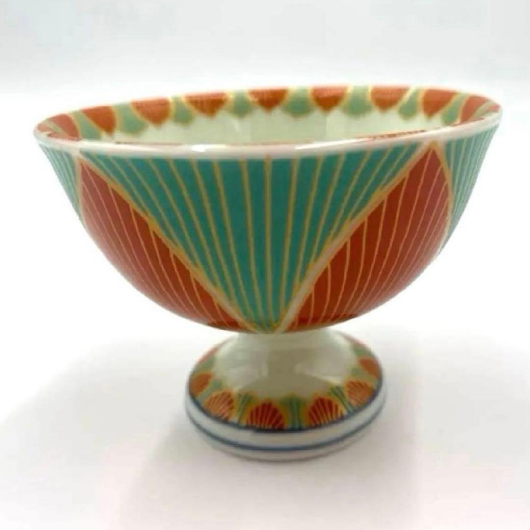 ☆希少なお品☆】【新品】有田焼 幸楽窯 錦金系二色桔梗高台小付