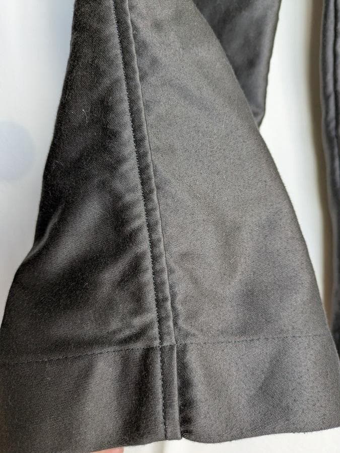 OUTIL PANTALON ALBI ブラック モールスキン 