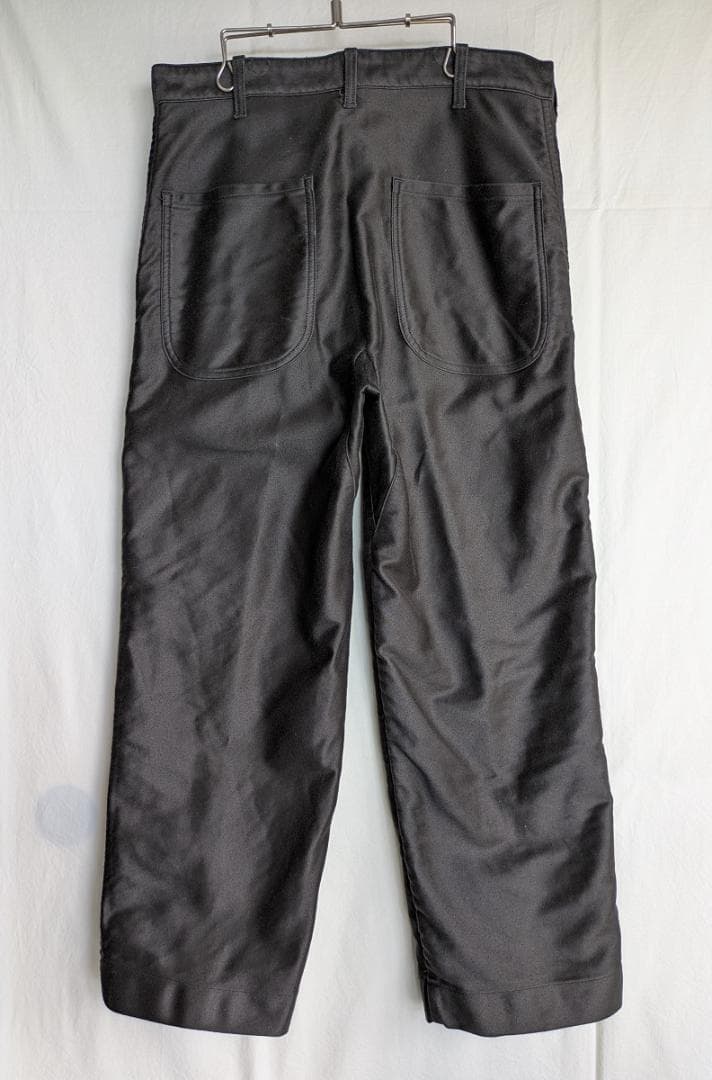 OUTIL PANTALON ALBI ブラック モールスキン 