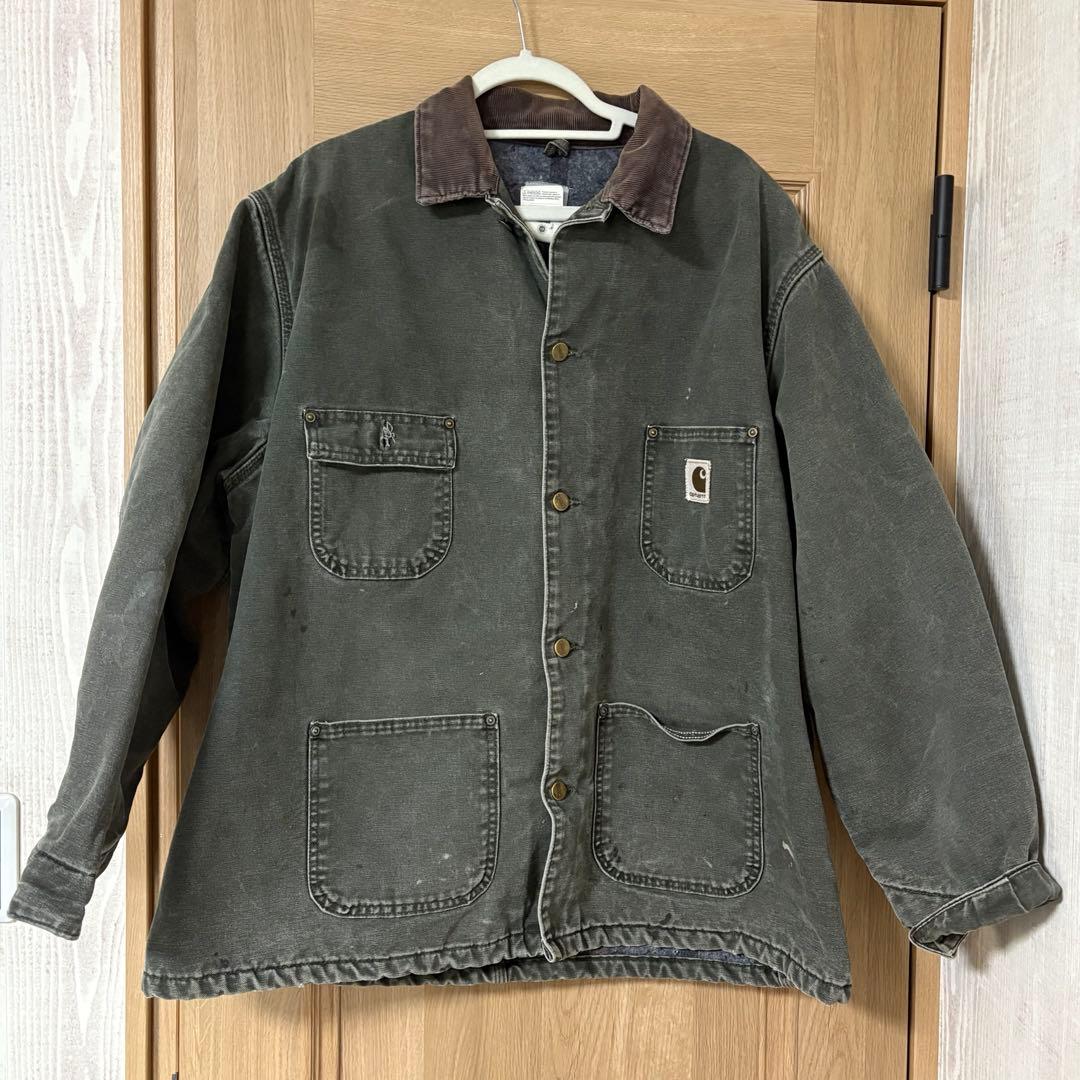 Carhartt ミシガンチョアコート モスグリーン 希少 古着 カバーオール
