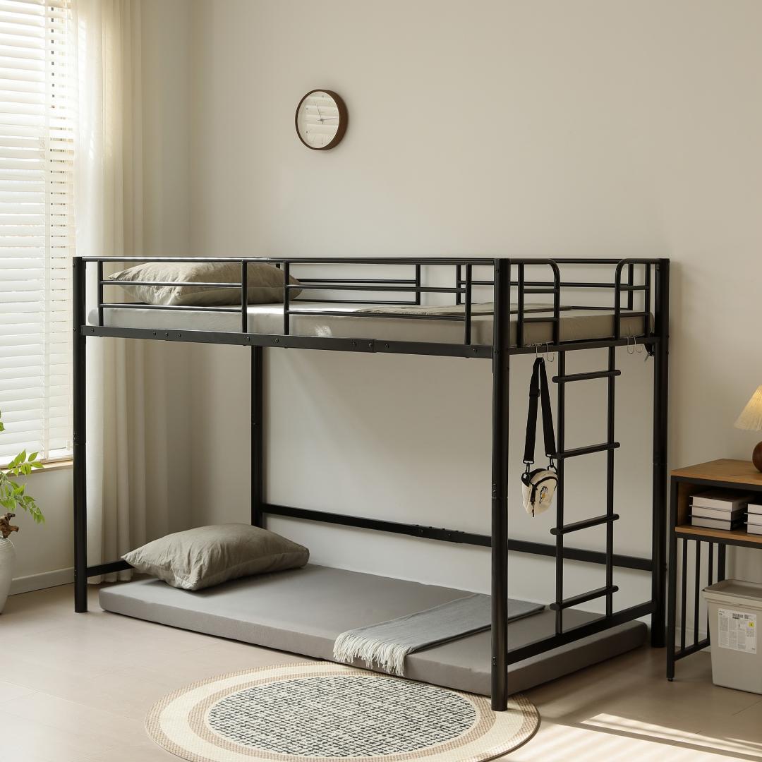 【高さ140cm】システムベッド 　耐荷重150kg　スチール 　BLACK 81ZAWnv6frL._AC_UF894,