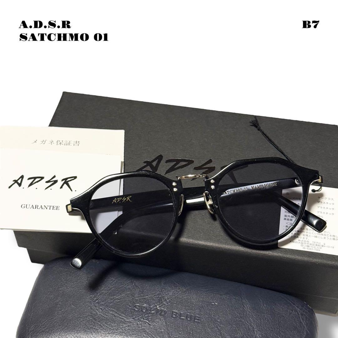 人気品！ A.D.S.R SATCHMO 01 サングラス ブラック シルバー A.D.S.R. SATCHMO(サッチモ) 01 シャイニーブラック/シルバー