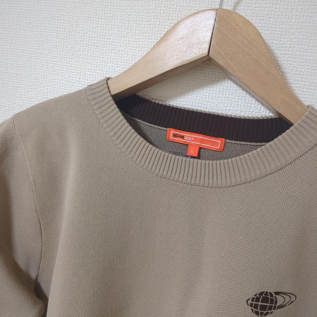 ☆新品☆BEAMS GOLF シャドーロゴジャガードクルーネックニット L
